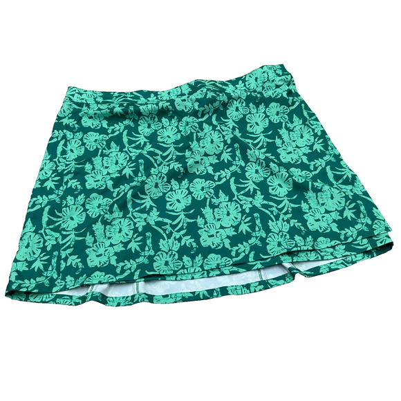 NWT Rip Skirt Womens Hibiscus Green Floral Stretch Wrap Mini Skirt Size XX-Large - Picture 1 of 8